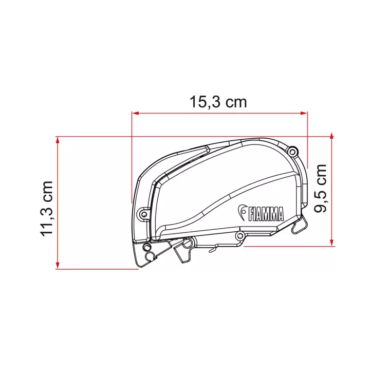 Fiamma F80s 4.00 x 2.50 Siyah Çatı Tipi Tente