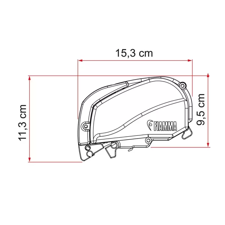 Fiamma F80s 4.50 x 2.50 Titanyum Renk Çatı Tipi Tente