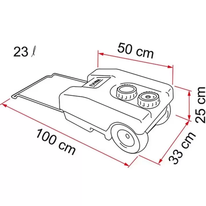 Fiamma Roll-Tank 23L Mavi Karavan Tatlı Su Tankı