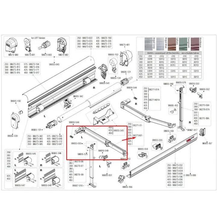 Firmma 06271A01 Sol F45S 300-450cm Tente Kolu Yedek Parça