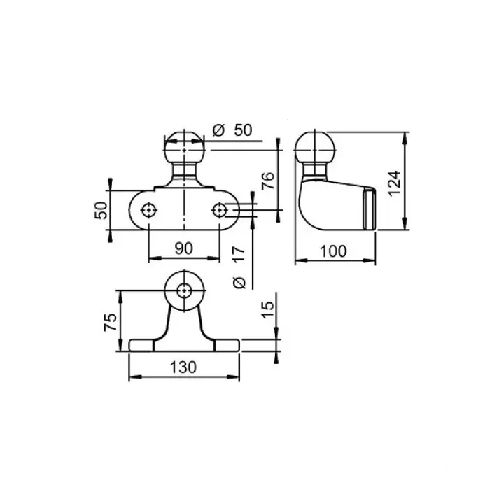 GOETT BC75/200 Flanşlı Çeki Demiri ( 50mm&#39;lik )