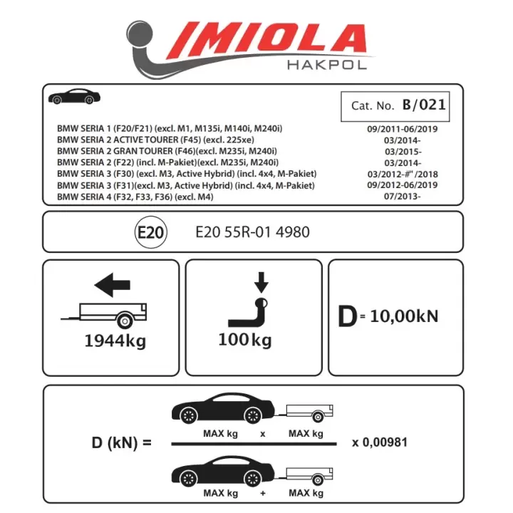 Hakpol - BMW 4 - Serisi (F32, F33, F36)  2013 Ve Sonrası Çeki Demiri