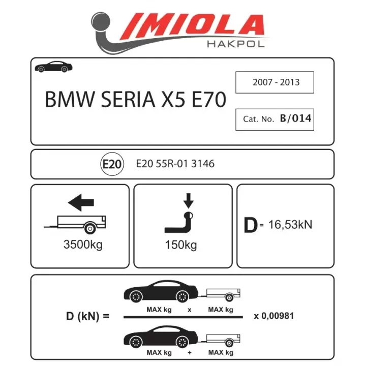 Hakpol - BMW X6 (F16, F86) 2014 Ve Sonrası Çeki Demiri