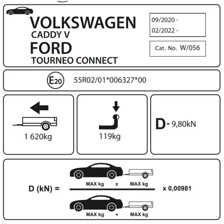 Hakpol - Ford Tourneo Connect 3 02/2022 ve Sonrası Çeki Demiri