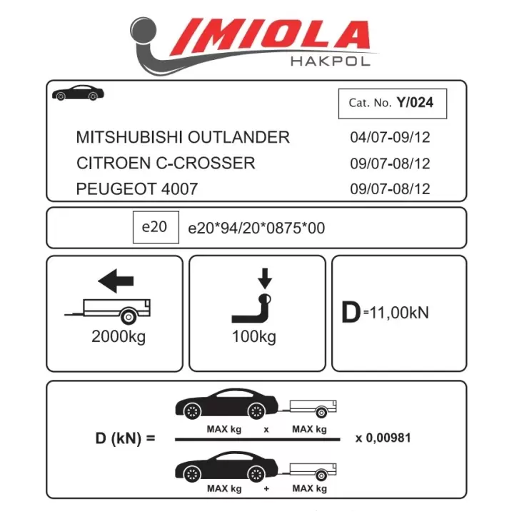 Hakpol - Mitsubishi Outlander 2007 Ve Sonrası Çeki Demiri