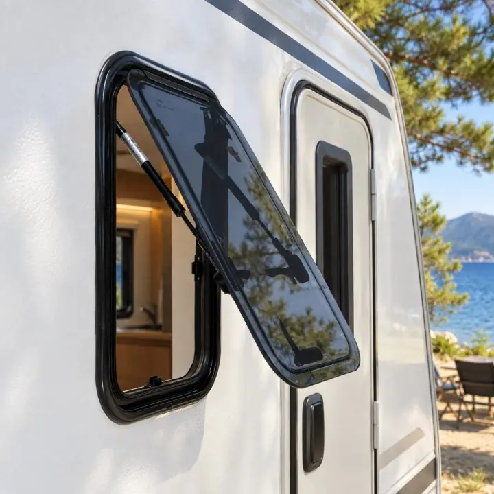Jarup Flat Açılır Karavan Penceresi 35x60 cm Siyah (JR3560FB)