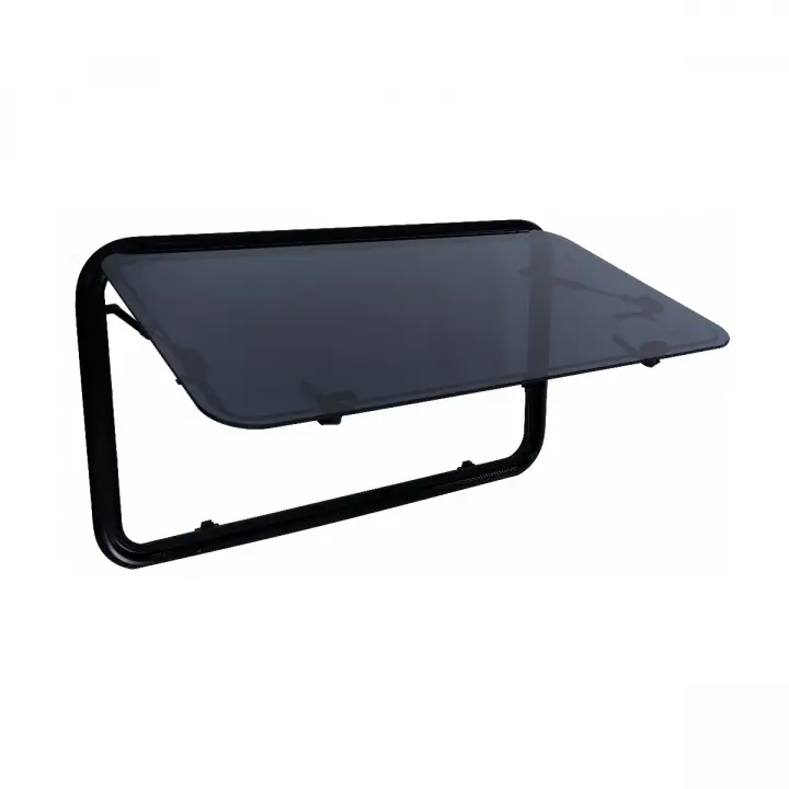 Jarup Flat Amortisörlü Karavan Penceresi 45x110 cm Siyah (JR45110FB)