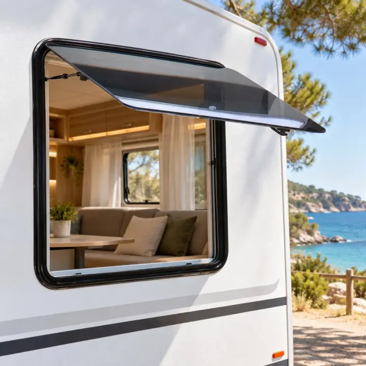 Jarup Flat Kare Karavan Penceresi 90x90 cm Bej (JR9090FG)