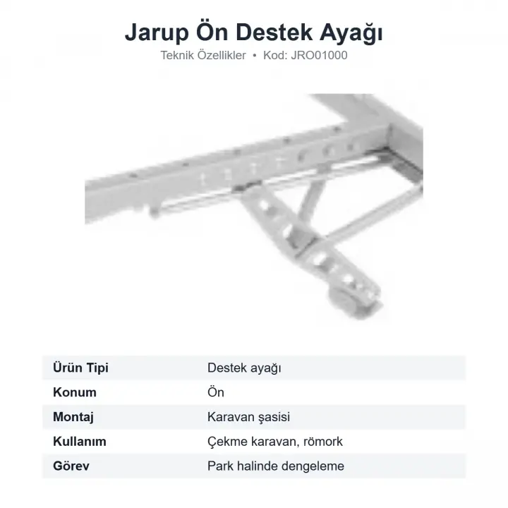Jarup Karavan Ön Destek Ayağı (JRO01000)
