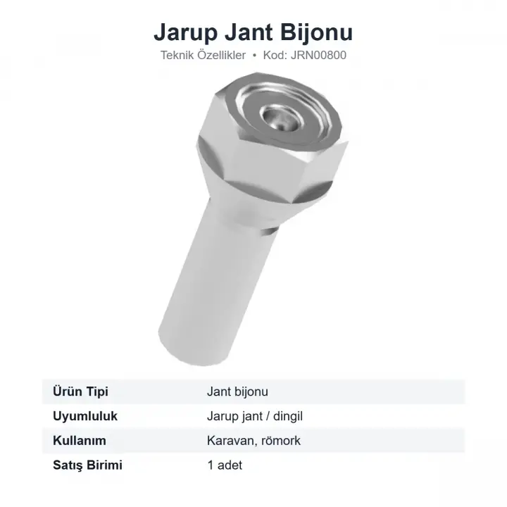 Jarup Karavan Römork Jant Bijonu 1 Adet (JRN00800)