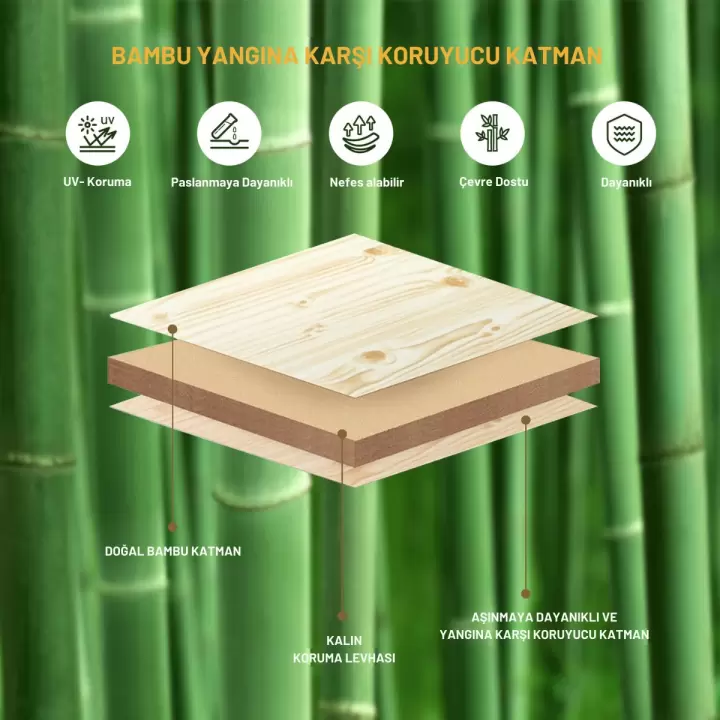 KingCamp Bamboo Mini 60x45 Bambu Kamp Masası