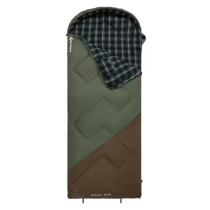 KingCamp Gale 300 Deluxe Uyku Tulumu Green & Brown