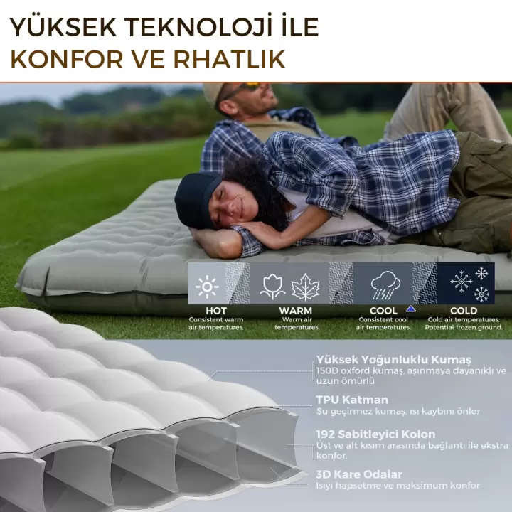 KingCamp King Airbed Double Çift Kişilik Şişme Yatak