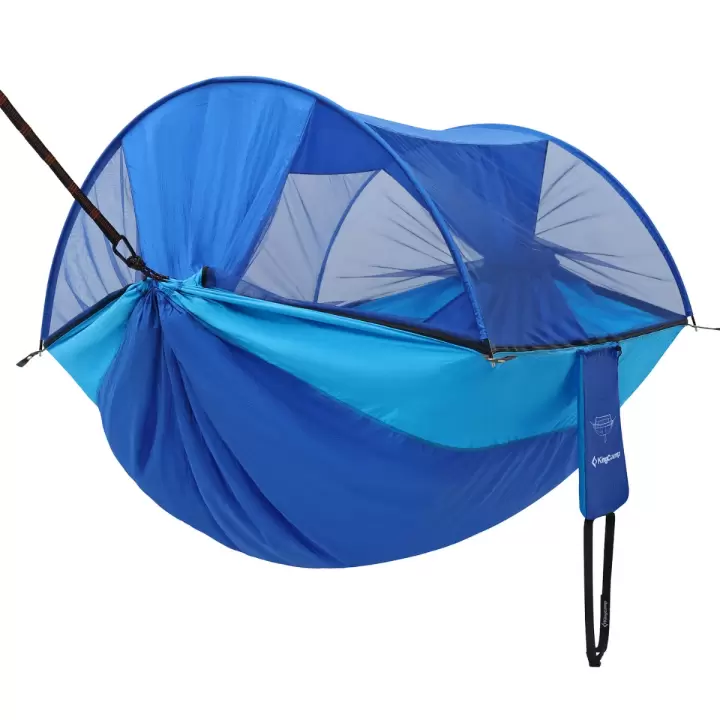 KingCamp Multi-function 3 ü 1 Arada Çift Kişilik Cibinlikli Hamak Blue
