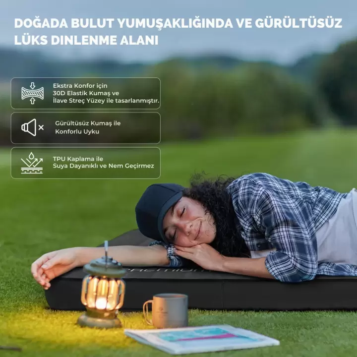 KingCamp Premium Single Şişme Mat R-Değeri 7.5