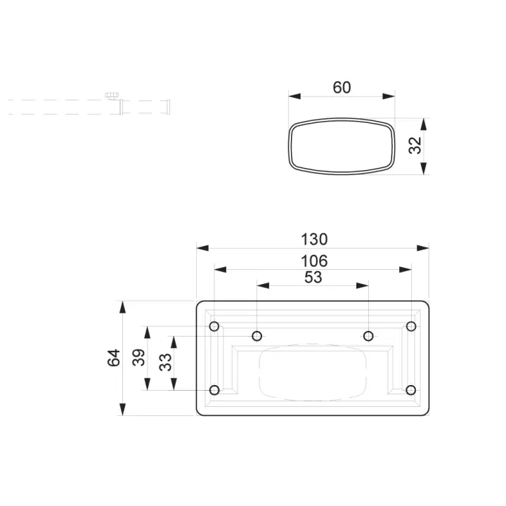 Lippert Star VS1 60x32mm Dipten Kırmalı Teleskopik Masa Ayağı