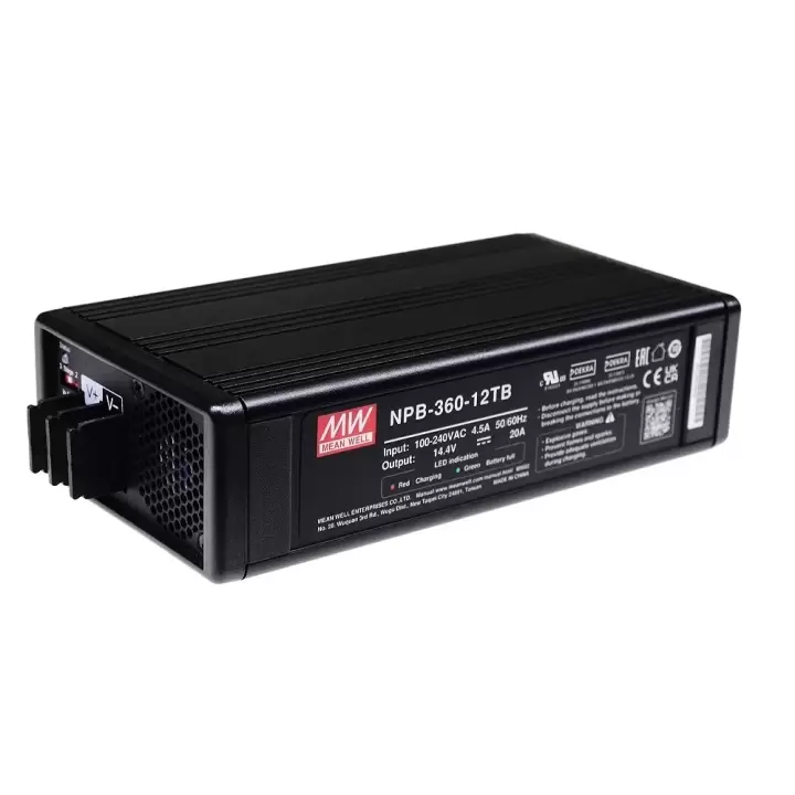 Meanwell 12V 20A 360W 220V den  AGM,JEL,Lityum,LiFePO4 Akü Şarj Cihazı