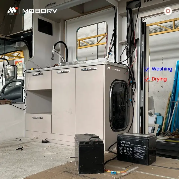 MOBORV M21 2,5kg Kahverengi Tekne ve Karavan Çamaşır Makinesi
