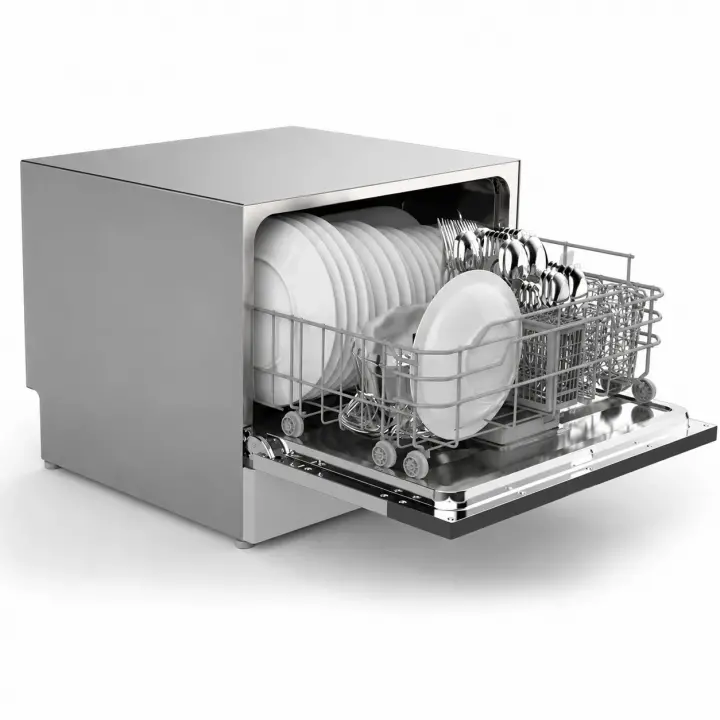 MoboRv C06 220v Ankastre veya Tezgah Üstü PTC Kurutmalı Karavan Bulaşık Makinesi