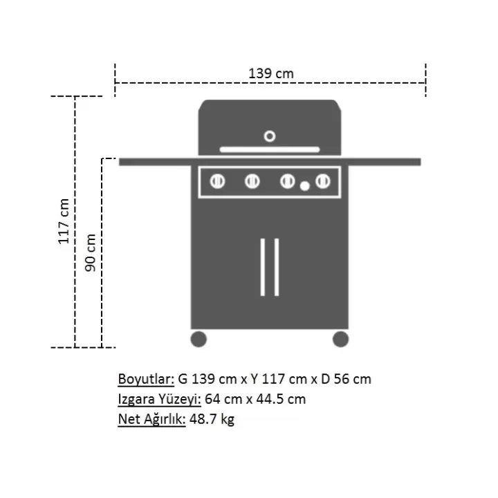 OutdoorChef Australia 415 G Vagon Tip Barbekü