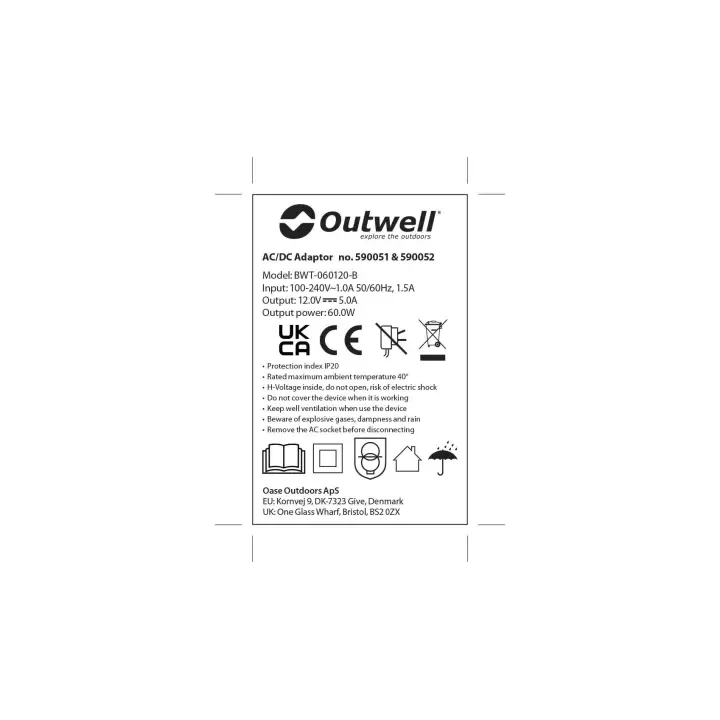 Outwell AC/DC Adaptor