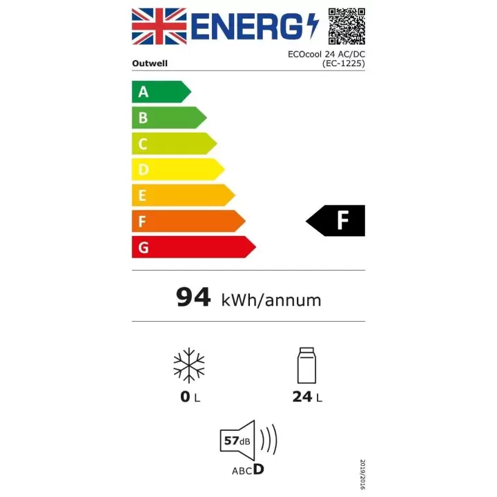 Outwell ECOcool Slate Grey 24 Litre 12V/230V Soğutucu