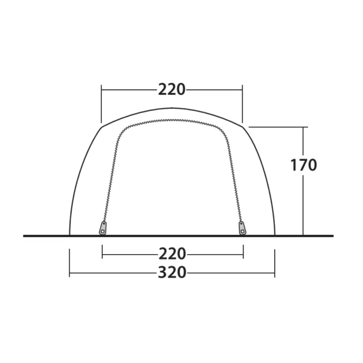 Outwell Odessa 5 15M² Blackroom 2+1 Odalı 5 Kişilik Yüksek Aile Çadırı