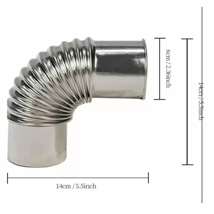Pelet Sobası Paslanmaz Dirsek Boru