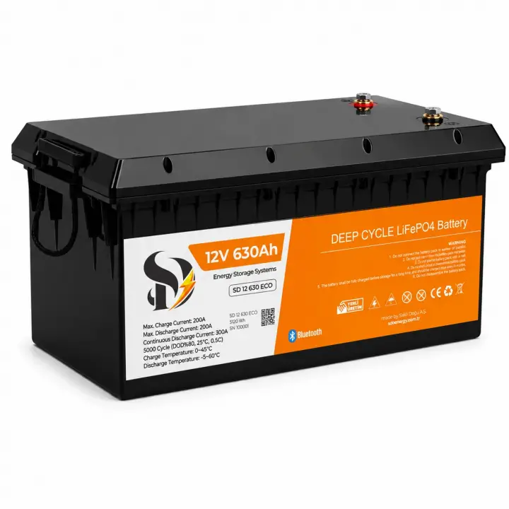 SD Energy 12v 630Ah EVE, JK Bms 6000DOD Bluetooth Lifepo4 Lityum Akü