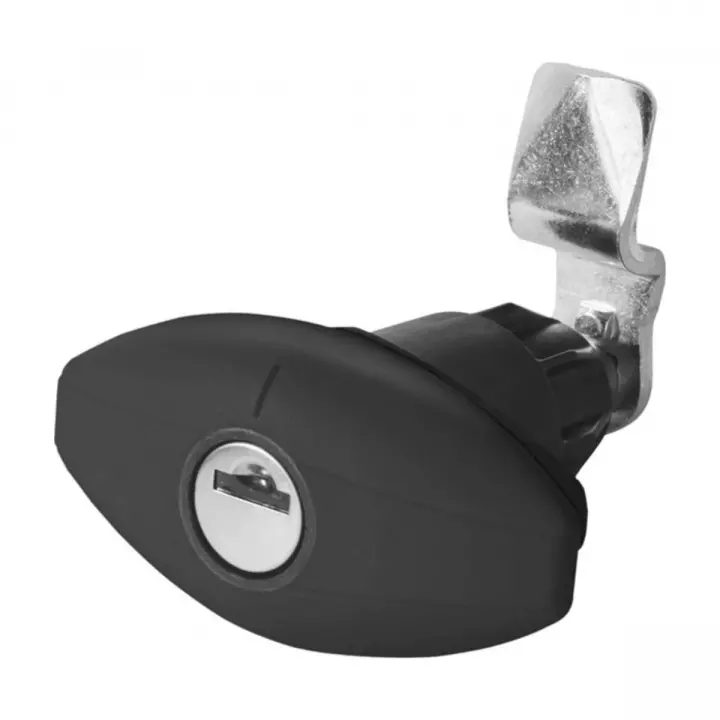STS Elips Küçük Karavan Servis Kapısı Kilidi Siyah 78x42 mm (ST2007-20S3-840)