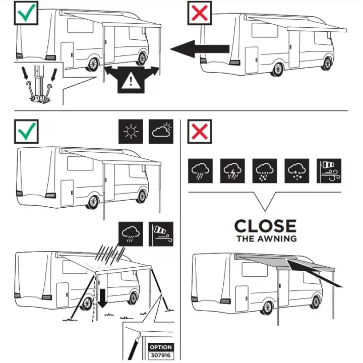 Thule Omnistor 4200 4.00x2.50m Beyaz Duvar Tipi Karavan Tentesi