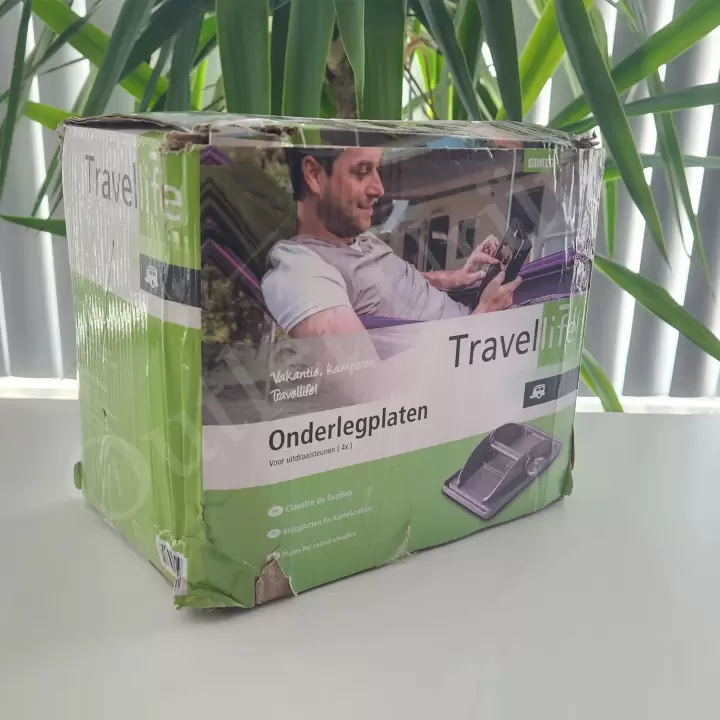 Travellife 4&#39;lü Karavan Destek Ayağı Plakası (Outlet Ürün)