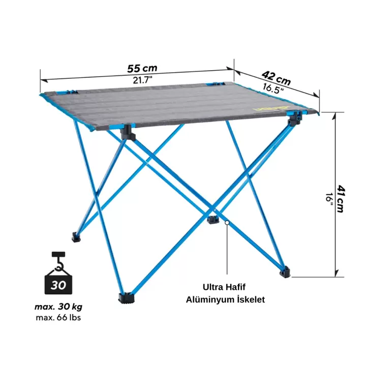 Uquip Liberty Ultra Hafif Kamp Masası
