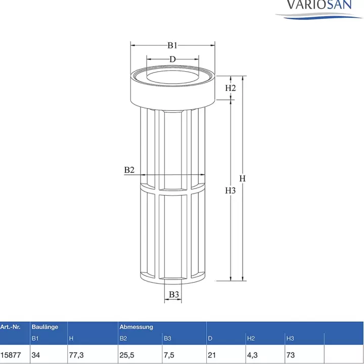 VARIOSAN 3/4" Hortum arası Karavan Su Filtresi İçin 0,15mm Yedek Filtre Parçası