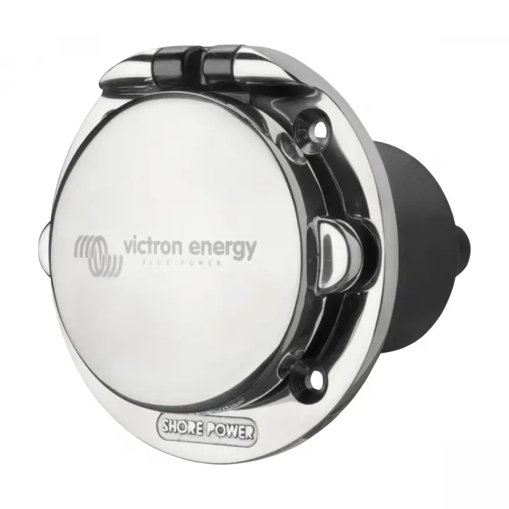 Victron Power Inlet 16A 250V CEE 2P+E Paslanmaz Çelik Kapaklı IP56 Dış Elektrik Giriş Soketi