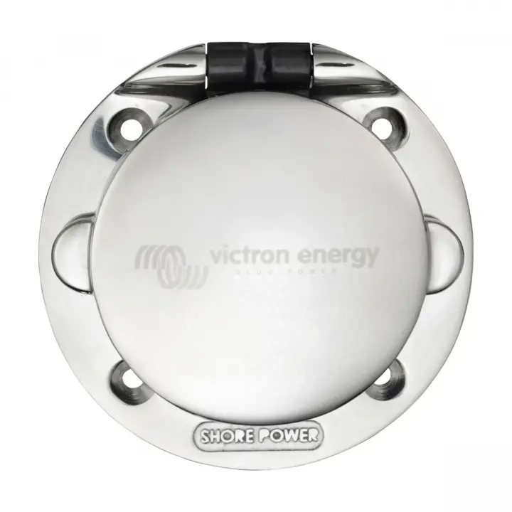 Victron Power Inlet 32A 250V CEE 2P+E Paslanmaz Çelik Kapaklı IP56 Dış Elektrik Giriş Soketi