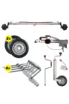 Al-Ko 1000Kg 1400mm Torsiyonlu Frenli Aks Dingil Seti