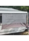 2K 200x80cm Karavan Tentesi Önü Askılı Cepli Ön Gölgelik