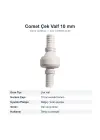 Comet Karavan Dalgıç Pompa Çek Valfi 10 mm Hortum İçin (CM3008.02.00)