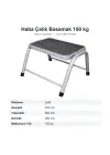 Haba Çelik Karavan Giriş Basamağı 150 kg 43x26 cm (HB7401050)