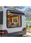 Jarup Flat Kare Karavan Penceresi 90x90 cm Siyah (JR9090FB)