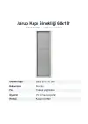Jarup Karavan Kapı Sinekliği 60x181 cm Kapı İçin (JR1-18160D-S)