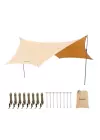 KingCamp Albano 5 Glamping Tarp UPF50+ I 410x410 Beige