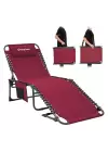 KingCamp Berlin Classic Comfort 2li Set 5 Kademeli Katlanır Şezlong Wine