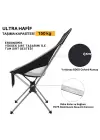 KingCamp Canna High Back Ultralight Katlanır Kamp Sandalyesi Black