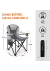 KingCamp Cedar Deluxe Ultra Bel Destekli Kamp Sandalyesi Grey