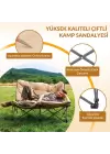 KingCamp Lemon Lux Double Ultra Konforlu Çift Kişilik Kamp Sandalyesi Khaki