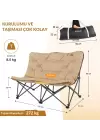 KingCamp Lemon Lux Double Ultra Konforlu Çift Kişilik Kamp Sandalyesi Khaki