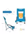 KingCamp Lilac High Comfort Plaj ve Dinlenme Sandalyesi Blue