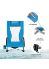 KingCamp Lilac High Comfort Plaj ve Dinlenme Sandalyesi Blue